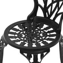 Load image into Gallery viewer, Gardeon 3PC Outdoor Setting Cast Aluminium Bistro Table Chair Patio Black