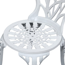Load image into Gallery viewer, Gardeon 3PC Outdoor Setting Cast Aluminium Bistro Table Chair Patio White