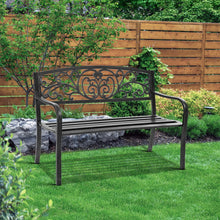 Load image into Gallery viewer, Classy Cast Iron Garden Bench - Black