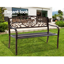 Load image into Gallery viewer, Weatherproof Cast Iron Garden Bench - Bronze