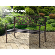 Load image into Gallery viewer, Weatherproof Cast Iron Garden Bench - Bronze