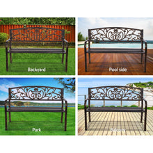 Load image into Gallery viewer, Weatherproof Cast Iron Garden Bench - Bronze