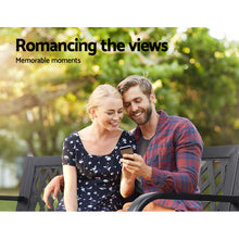 Load image into Gallery viewer, Weatherproof Cast Iron Modern Garden Bench - Black