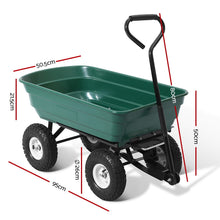 Load image into Gallery viewer, Gardeon 75L Garden Dump Cart - Green
