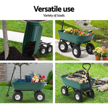 Load image into Gallery viewer, Gardeon 75L Garden Dump Cart - Green