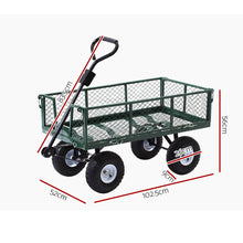 Load image into Gallery viewer, Gardeon Mesh Garden Steel Cart - Green