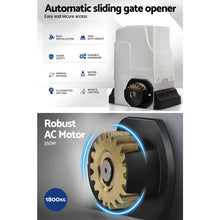 Load image into Gallery viewer, LockMaster Electric Sliding Gate Opener 1800KG Keypad 6M Rail