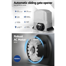 Load image into Gallery viewer, LockMaster Electric Sliding Gate Opener 1200KG 4M
