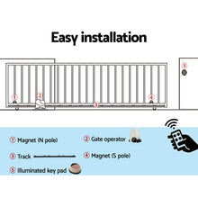 Load image into Gallery viewer, Lockmaster Automatic Sliding Gate Opener Kit Keypad 4M 1800KG