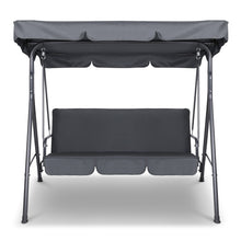 Load image into Gallery viewer, Gardeon Outdoor Swing Chair Hammock Bench Seat Canopy Cushion Furniture Grey