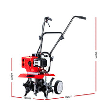 Load image into Gallery viewer, Giantz 65CC Garden Cultivator Tiller Petrol Rotary Hoe 16 Tines Rototiller
