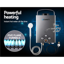 Load image into Gallery viewer, Devanti Portable Gas Water Heater 8L/Min With Pump LPG System Grey
