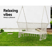 Load image into Gallery viewer, Portable Patio 2 Person Swing Hammocks - Cream