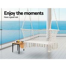 Load image into Gallery viewer, Portable Patio 2 Person Swing Hammocks - Cream