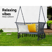 Load image into Gallery viewer, Portable Patio 2 Person Rope Swing Hammocks Chair
