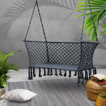 Load image into Gallery viewer, Portable Patio 2 Person Rope Swing Hammocks Chair