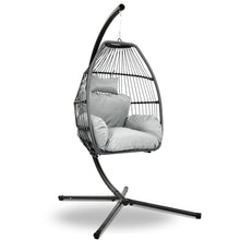 Load image into Gallery viewer, Exotic Wicker Egg Hanging Pod Swing Chair - Grey