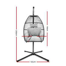 Load image into Gallery viewer, Exotic Wicker Egg Hanging Pod Swing Chair - Grey