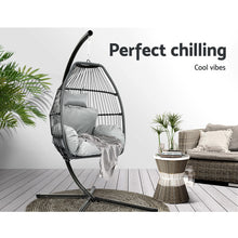 Load image into Gallery viewer, Exotic Wicker Egg Hanging Pod Swing Chair - Grey