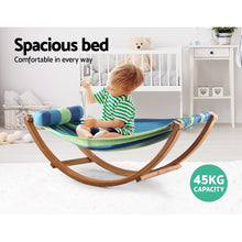 Load image into Gallery viewer, Keezi Kids Timber Hammock Bed Swing - Blue