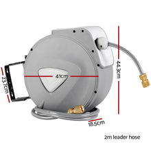 Load image into Gallery viewer, Water Hose Reel 30M Retractable Garden Auto Rewind Brass Spray Gun