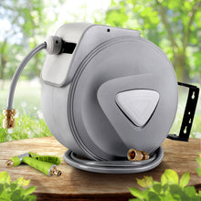 Load image into Gallery viewer, Water Hose Reel 30M Retractable Garden Auto Rewind Brass Spray Gun