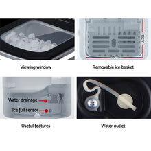 Load image into Gallery viewer, 2L Portable Home Bar Benchtop Easy Quick Ice Cube Maker - Black