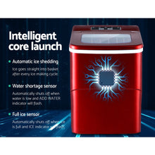 Load image into Gallery viewer, 2L Portable Home Bar Benchtop Easy Quick Ice Cube Maker - Red