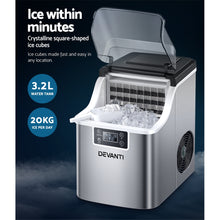 Load image into Gallery viewer, Devanti Ice Maker Machine Commercial Portable Ice Cube Tray Countertop 3.2L
