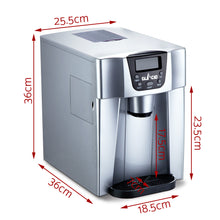 Load image into Gallery viewer, 2L Compact and portable Ice Cuber Maker & Water Dispenser - Silver