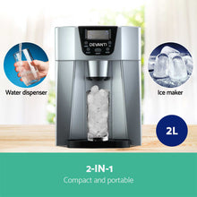 Load image into Gallery viewer, 2L Compact and portable Ice Cuber Maker & Water Dispenser - Silver