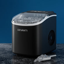 Load image into Gallery viewer, Devanti Portable Ice Maker Machine Ice Cube Tray 12kg Bar Countertop Black