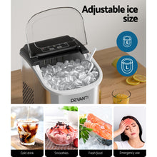 Load image into Gallery viewer, Devanti 12kg Ice Maker Machine w/Self Cleaning Portable Ice Cube Tray 2L White