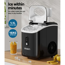 Load image into Gallery viewer, Devanti Portable Ice Maker Machine Nuggetc Ice Cube 15kg Bar Countertop