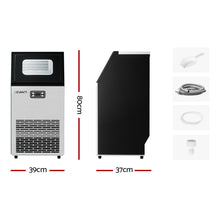 Load image into Gallery viewer, Devanti Commercial Ice Maker Machine 45kg Ice Cube Tray Bar Stainless Steel
