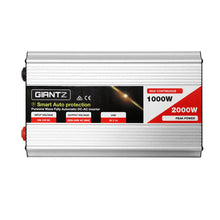 Load image into Gallery viewer, Giantz Power Inverter 1000W or 2000W Pure Sine Wave 12V-240V Camping Boat Caravan