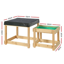 Load image into Gallery viewer, Keezi Kids Sandpit Sand and Water Wooden Table with Cover Outdoor Sand Pit Toys