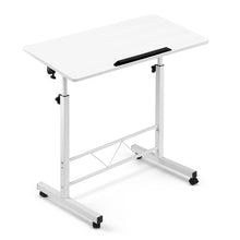 Load image into Gallery viewer, Portable Mobile Laptop Desk Notebook Computer Height Adjustable Table Sit Stand Study Office Work White