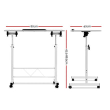 Load image into Gallery viewer, Portable Mobile Laptop Desk Notebook Computer Height Adjustable Table Sit Stand Study Office Work White