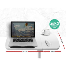 Load image into Gallery viewer, Adjustable Computer Stand with Cooler Fan - White