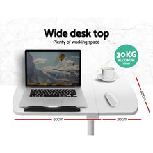 Load image into Gallery viewer, Artiss Laptop Table Desk Adjustable Stand - White