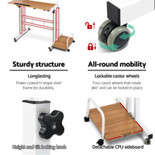 Load image into Gallery viewer, Artiss Twin Laptop Table Desk - Light Wood