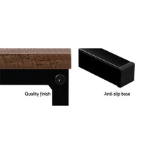 Load image into Gallery viewer, Artiss Coffee Table Wooden Rustic Vintage Storage Shelf Metal Frame Black