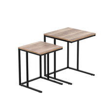 Load image into Gallery viewer, Artiss Nesting Coffee Table Sef of 2 Walnut Brok