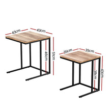 Load image into Gallery viewer, Artiss Nesting Coffee Table Sef of 2 Walnut Brok