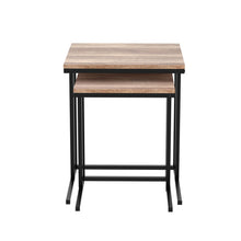 Load image into Gallery viewer, Artiss Nesting Coffee Table Sef of 2 Walnut Brok