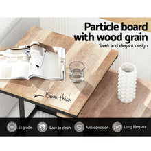 Load image into Gallery viewer, Artiss Nesting Coffee Table Sef of 2 Walnut Brok