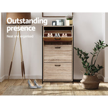 Load image into Gallery viewer, 24 Pairs Metal Frame Shoe Cabinet