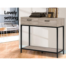 Load image into Gallery viewer, Artiss Hallway Console Table Hall Side Entry Display Desk Drawer Storage Oak