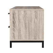 Load image into Gallery viewer, 132cm Oak Industrial Wooden Metal Frame TV Cabinet Entertainment Unit